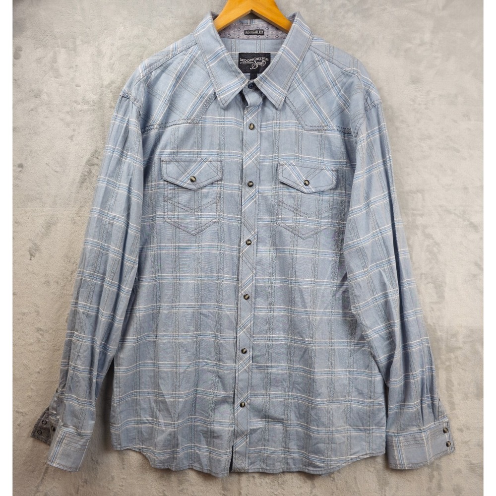 Moonshine Spirit by Brad Paisley Shirt Mens XXL Blue Country Western Pearl Snap